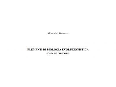 Elementi di Biologia Evoluzionistica