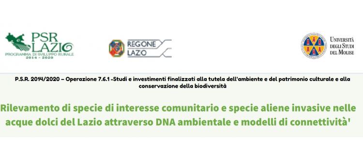 Rilevamento di specie di interesse comunitario e specie aliene invasive nelle acque dolci del Lazio attraverso DNA ambientale e modelli di connettività