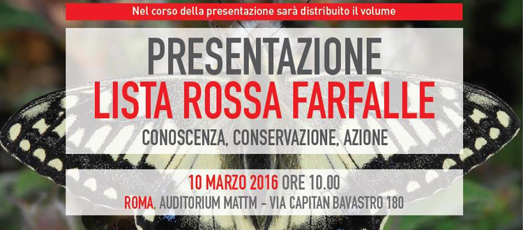 Presentazione Lista Rossa Farfalle Italiane (ropaloceri)