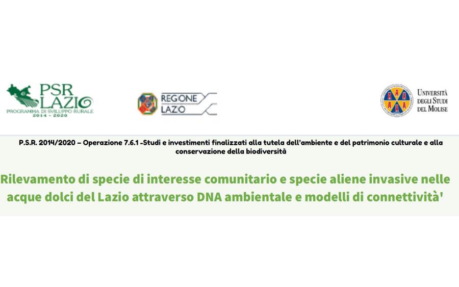 Rilevamento di specie di interesse comunitario e specie aliene invasive nelle acque dolci del Lazio attraverso DNA ambientale e modelli di connettività